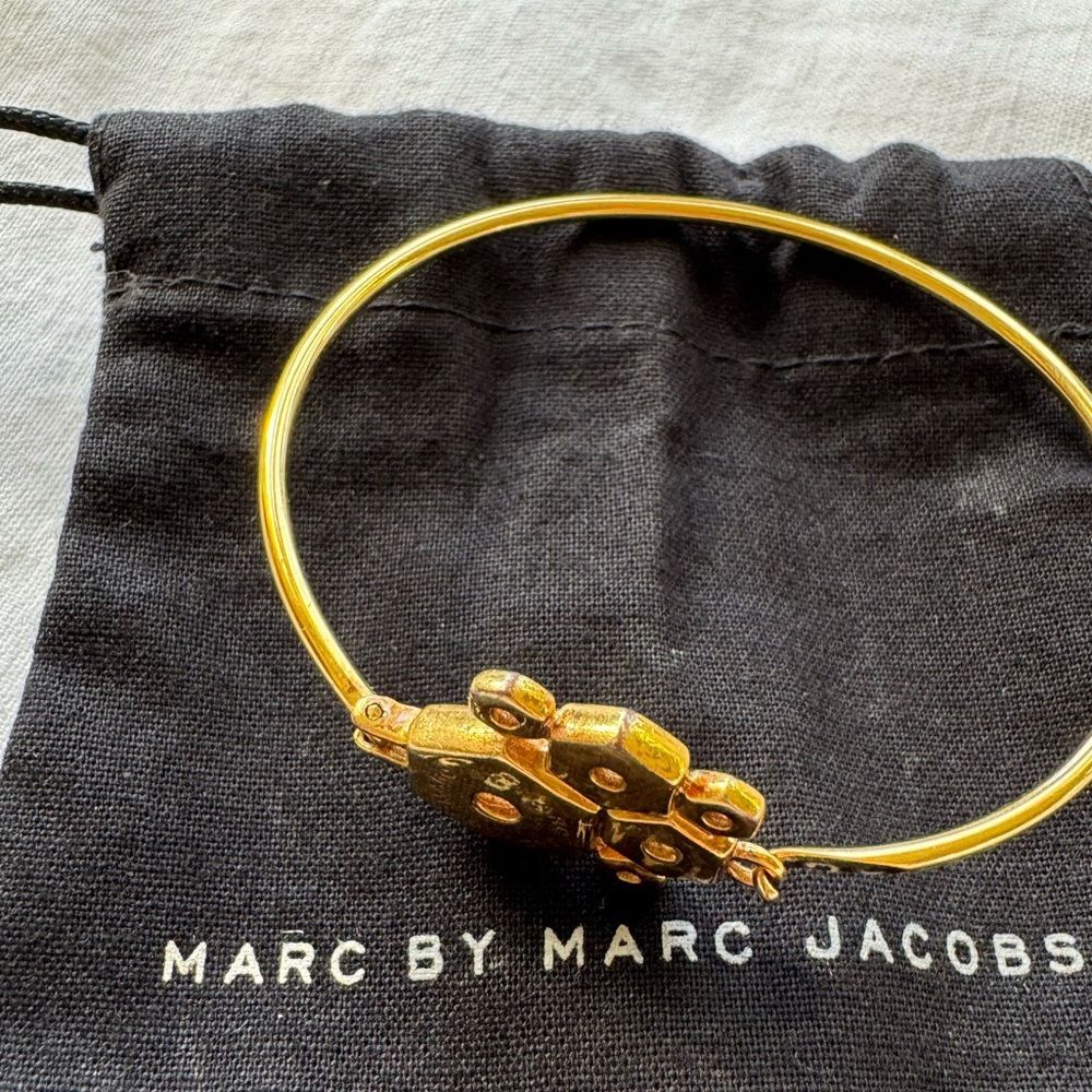 Marc by Marc Jacobs Rose gold gear bracelet cuff bangle